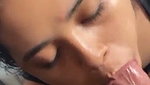 Beautiful Delhi girl sucking cock  cum on her face
