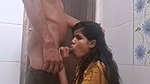 Beautiful girl give Blowjob  fuck in Doggy position in bathroom