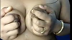bhabhi pressing hard his boob