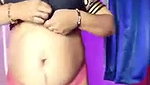 Bhabhi showing her hot figure  wearing red saree