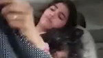 Muslim girl showing  fuck inside car
