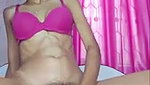 Sexy slim girl destroying her ass with cucumber