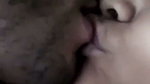 Boyfriend pressing her gf boob  enjoying