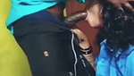 Hot aunty giving Blowjob  partner enjoying