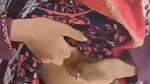 Hot housewife pressing her boobs  milk coming out