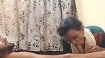 Slim aunty give Blowjob  riding