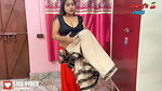 Horny booby girl wearing sari showing huge cleavage and hot navel