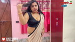 Horny booby girl wearing sari showing huge cleavage and hot navel