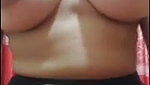 Beautiful girl pressing her boobs  showing her pussy