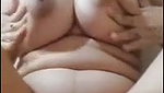 Beautiful girl pressing her boobs  showing her pussy