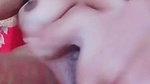 Beautiful girl rubing her wet pussy
