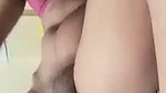 Hot aunty rubbing her pussy showing asshole