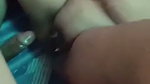 Husband rubing her wet pussy fucked