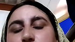 Muslim aunty showing her huge boobs suck her own boobs