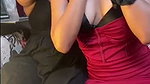 Two bhabhi showing there boobs pressing