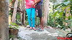 Village Girlfriend Sex With Her Boyfriend in Red T-shart in Outdoor