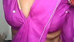 Pink Saree Aunty Nude Showing Live