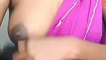 Pink Saree Aunty Nude Showing Live