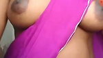 Pink Saree Aunty Nude Showing Live