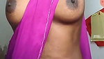 Pink Saree Aunty Nude Showing Live