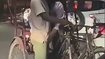 drunk girl in public with rikshaw driver 96320