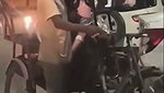 drunk girl in public with rikshaw driver 96320