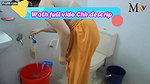 Unknown desi with huge boobs bathing,nipples visible