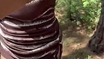 Aunty inserting dilo in her ass showing