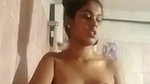 Beautiful girl fingering un bathroom