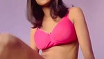 Beautiful slim girl showing her hairly pussy