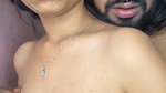 Boyfriend pressing her boobs