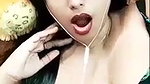 Naughty girl showing her boobs