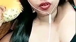Naughty girl showing her boobs