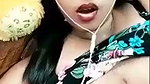 Naughty girl showing her boobs