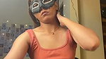Beautiful slim girl rubing her pussy  showing her ass