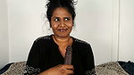 Horny Indian lily bhabhi suck black dilo  drilling her pussy