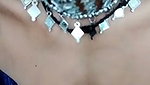 Sexy bhabhi pressing her own boobs  enjoying