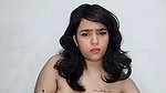 Sexy girl showing her figure  talking