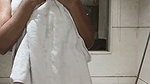 Sexy girl showing her hot figure in hotel bathroom