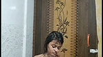 Slim girlfriend showing her hot figure  bathing