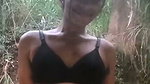 Desi girl strips in a jungle and records her out