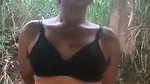 Desi girl strips in a jungle and records her out