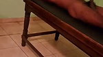 Aunty give massage  showing her ass