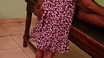 Aunty give massage  showing her ass