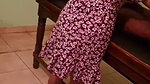 Aunty give massage  showing her ass