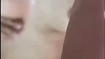Beautiful girl showing her huge boobs  pressing