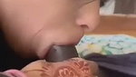 Beautiful hot girl showing her boobs  pressing by bf