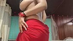 Beautiful hot girl undress her saree  showing