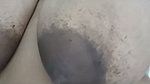 Huge black boobs aunty showing  enjoying