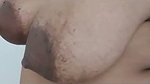 Huge black boobs aunty showing  enjoying
